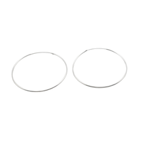 Load image into Gallery viewer, 925 Sterling Silver Fine Hoop Earrings 4.8 cm (925ER045)