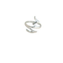 Load image into Gallery viewer, 925 Sterling Silver Ladies Ring Size P - Modern Sculptural Design ( 925RING058 )