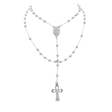 Load image into Gallery viewer, 925 Sterling Silver Rosary Style Necklace 70 cm (925SETPC050)