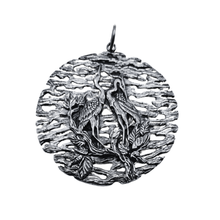 Load image into Gallery viewer, Two Flamingo 925 Silver Pendant (925P043)