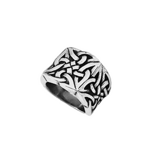 Load image into Gallery viewer, Men's Celtic Knot Wide Band Ring (SSR019)