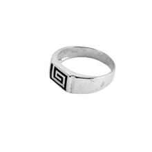 Load image into Gallery viewer, 925 Sterling Silver Signet Ring Size Q - Greek Motif ( 925RING059 )