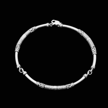Load image into Gallery viewer, Bali type ornamented 925 Sterling Silver Bracelet (925BRAC016)