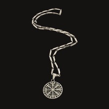 Load image into Gallery viewer, High Grade Stainless Steel Pendant Viking compass (Vegvisir) and Chain Set (SSSETPC026)