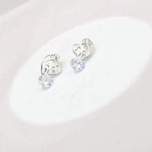 Load image into Gallery viewer, 925 Sterling Silver Aerial Cut CZ Stud Earrings (925ER026)