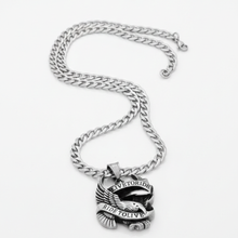Load image into Gallery viewer, Stainless Steel Set Pendant "Live to Ride - Ride to Live" and Cuban Link Chain (SSSETPC025)