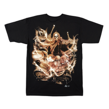 Load image into Gallery viewer, Drummer Skull Short Sleeve T-shirt (TS0012)