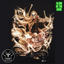 Load image into Gallery viewer, Drummer Skull Short Sleeve T-shirt (TS0012)