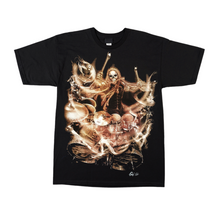 Load image into Gallery viewer, Drummer Skull Short Sleeve T-shirt (TS0012)