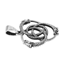 Load image into Gallery viewer, 925 Silver Pendant Intertwined Dragons (925P064)