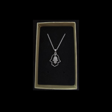 Load image into Gallery viewer, Double Hamsa Pendant Necklace - 925 Sterling Silver - 45cm Chain (925SETPC008)