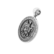 Load image into Gallery viewer, St George Double Sided Pendant 925 Sterling Silver (925P118)