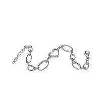 Load image into Gallery viewer, 925 Sterling Silver Heart and Infinity Bracelet (925BRAC036)