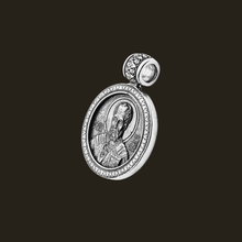 Load image into Gallery viewer, St Nicholas Double Sided Pendant 925 Sterling Silver (925P117)