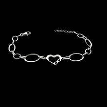 Load image into Gallery viewer, 925 Sterling Silver Heart and Infinity Bracelet (925BRAC036)