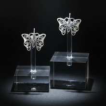 Load image into Gallery viewer, 925 Sterling Silver Butterfly Earrings - Hook Style | Air-Cut Design (925ER017)