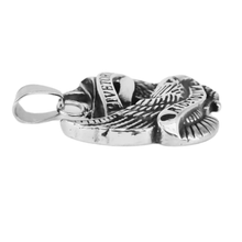 Load image into Gallery viewer, “Live to ride, ride to live” Stainless Steel Pendant (SSP032)