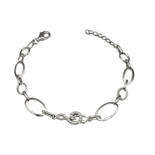 Load image into Gallery viewer, 925 Sterling Silver Musical Theme Bracelet with a Sparkling CZ (925BRAC037)