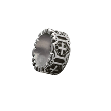 Load image into Gallery viewer, Hexagon Emblem Ring - High-Grade Stainless Steel (SSR024)