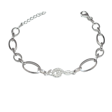 Load image into Gallery viewer, 925 Sterling Silver Musical Theme Bracelet with a Sparkling CZ (925BRAC037)