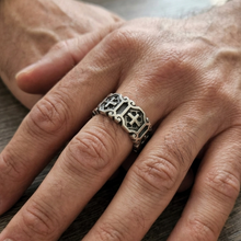Load image into Gallery viewer, Hexagon Emblem Ring - High-Grade Stainless Steel (SSR024)