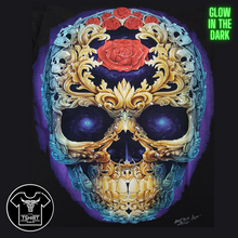 Load image into Gallery viewer, Signet Rose Skull - Short Sleeve T-shirt - (TS0149)