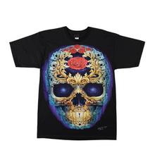 Load image into Gallery viewer, Signet Rose Skull - Short Sleeve T-shirt - (TS0149)