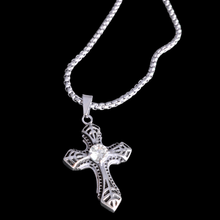 Load image into Gallery viewer, High grade Stainless Steel round box link chain and Cross pendant (SSSETPC008)