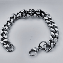 Load image into Gallery viewer, Skulls Curb Stainless Steel Bracelet (SSBRAC025)