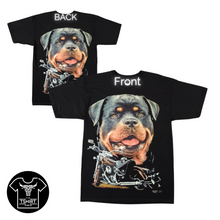 Load image into Gallery viewer, Rottweiler and Bike Short Sleeve T-Shirt - (TS0159)