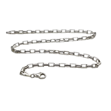 Load image into Gallery viewer, Sterling silver chain 40cm with clean oval links and a secure lobster clasp (925C026)