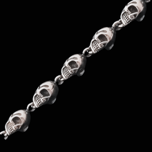 Load image into Gallery viewer, Skull Stainless Steel Bracelet Ladies design (SSBRAC011)