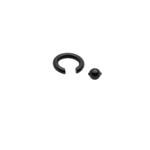 Load image into Gallery viewer, Full Closure Bar 4mm 316L Grade Surgical Steel - Black colour (BPPAFCB402)