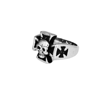 Load image into Gallery viewer, Cross Skull Ring - High Grade Stainless Steel (SSR026)