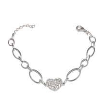 Load image into Gallery viewer, 925 Sterling Silver Bracelet Air Cut Heart Design (925BRAC038)