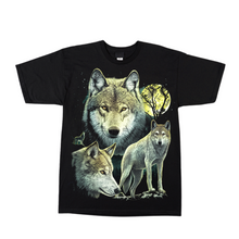 Load image into Gallery viewer, Wolfs trio Short Sleeve T-Shirt (TS0163)