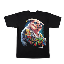 Load image into Gallery viewer, Pig with tattoos Short Sleeve T-Shirt (TS0167)