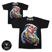 Load image into Gallery viewer, Pig with tattoos Short Sleeve T-Shirt (TS0167)
