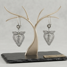 Load image into Gallery viewer, 925 Sterling Silver Filigree Earrings - Intricate Artwork with Hook Clasp (925ER049)