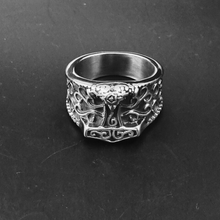 Load image into Gallery viewer, High grade Stainless Steel Ring Hummer of Thor/ Mjölnir / design (SSR016)