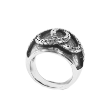 Load image into Gallery viewer, High grade Stainless Steel Ring Reptile in Infinity Knot (SSR006)