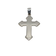 Load image into Gallery viewer, Cross Plain 925 Silver Pendant (925P010)