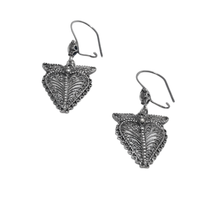 Load image into Gallery viewer, 925 Sterling Silver Filigree Earrings - Intricate Artwork with Hook Clasp (925ER049)