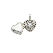 Load image into Gallery viewer, 925 Sterling Silver Heart Locket Pendant (925P111)