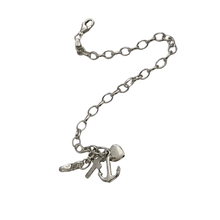 Load image into Gallery viewer, Elegant 925 Sterling Silver Charm Bracelet with Heart Anchor Cross (925BRAC039)