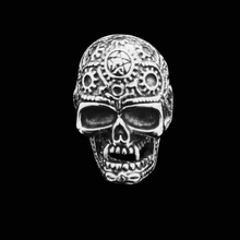 Load image into Gallery viewer, Skull Stainless Steel Bikers Ring 2 ( SSR005)