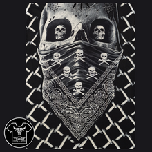 Load image into Gallery viewer, Bandana Skull - Short Sleeve T-shirt - (TS0200)