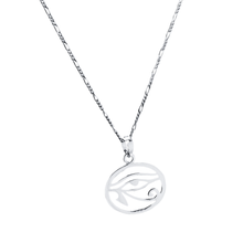 Load image into Gallery viewer, 925 Sterling Silver Set Eye of Horus pendant and 925 Sterling Silver Chain (925SETPC012)