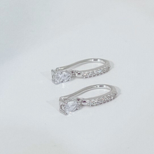 Load image into Gallery viewer, 925 Sterling Silver Teardrop Radiance Diamond Drop Earrings(925ER015)