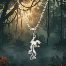 Load image into Gallery viewer, 925 Sterling Silver Figaro Chain and Cheetah Pendant Set (925SETPC030)